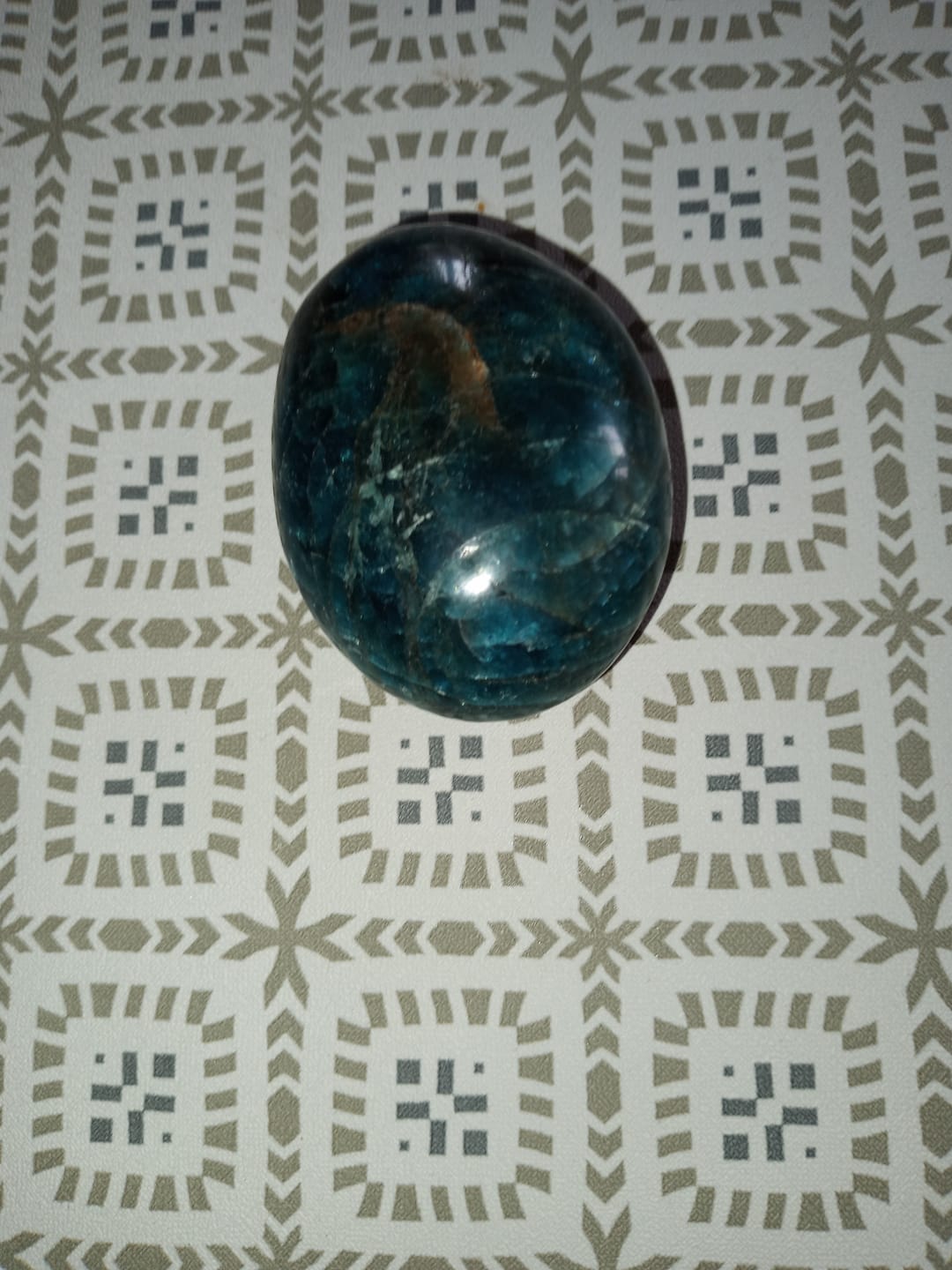 Customer photo review of Pierre Apatite bleue