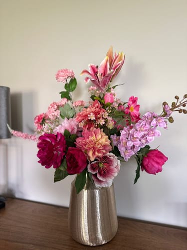 Customer photo review of Kunstboeket Pink Poetry