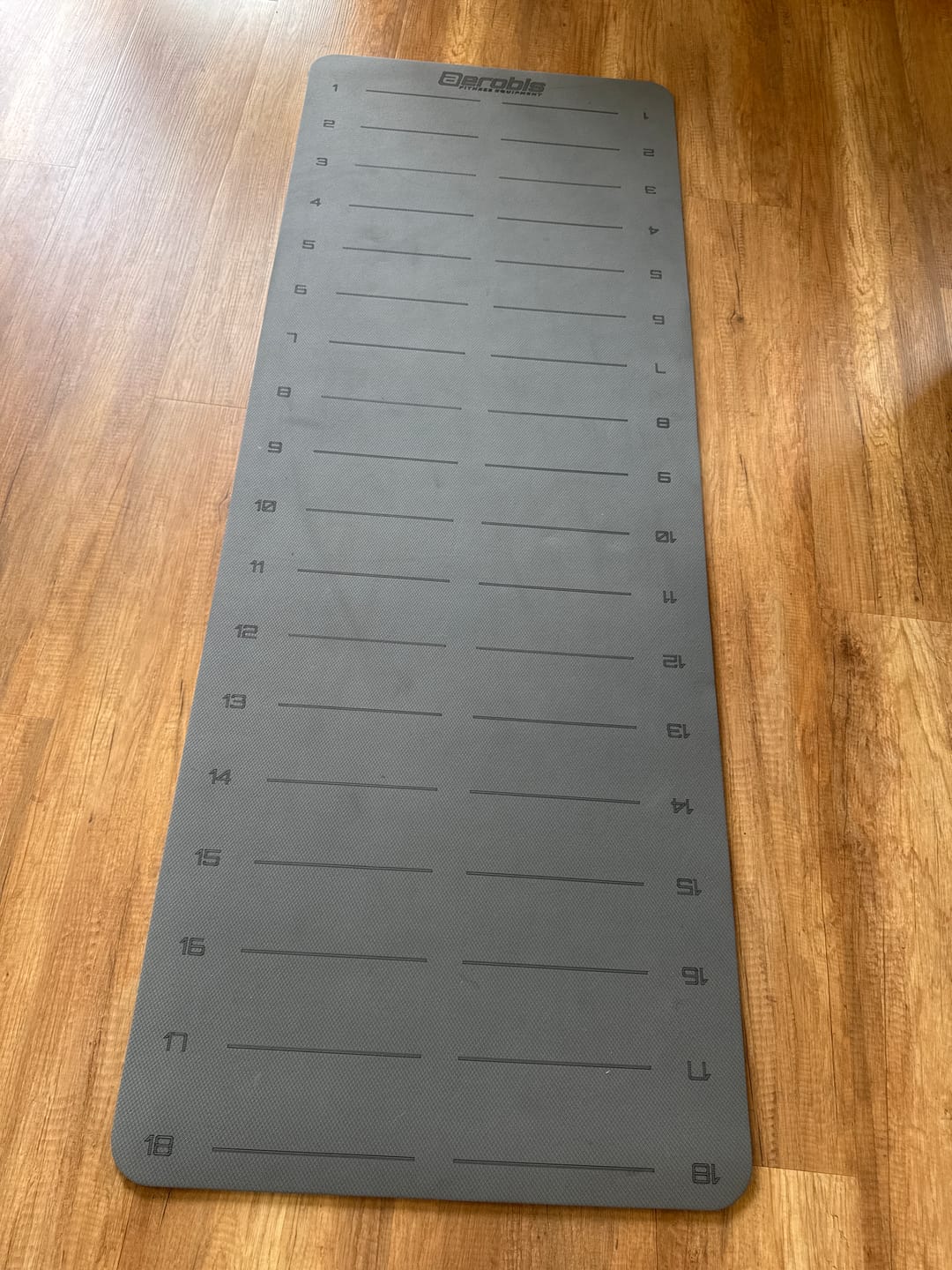 Customer photo review of Fitness Mat with distance markers