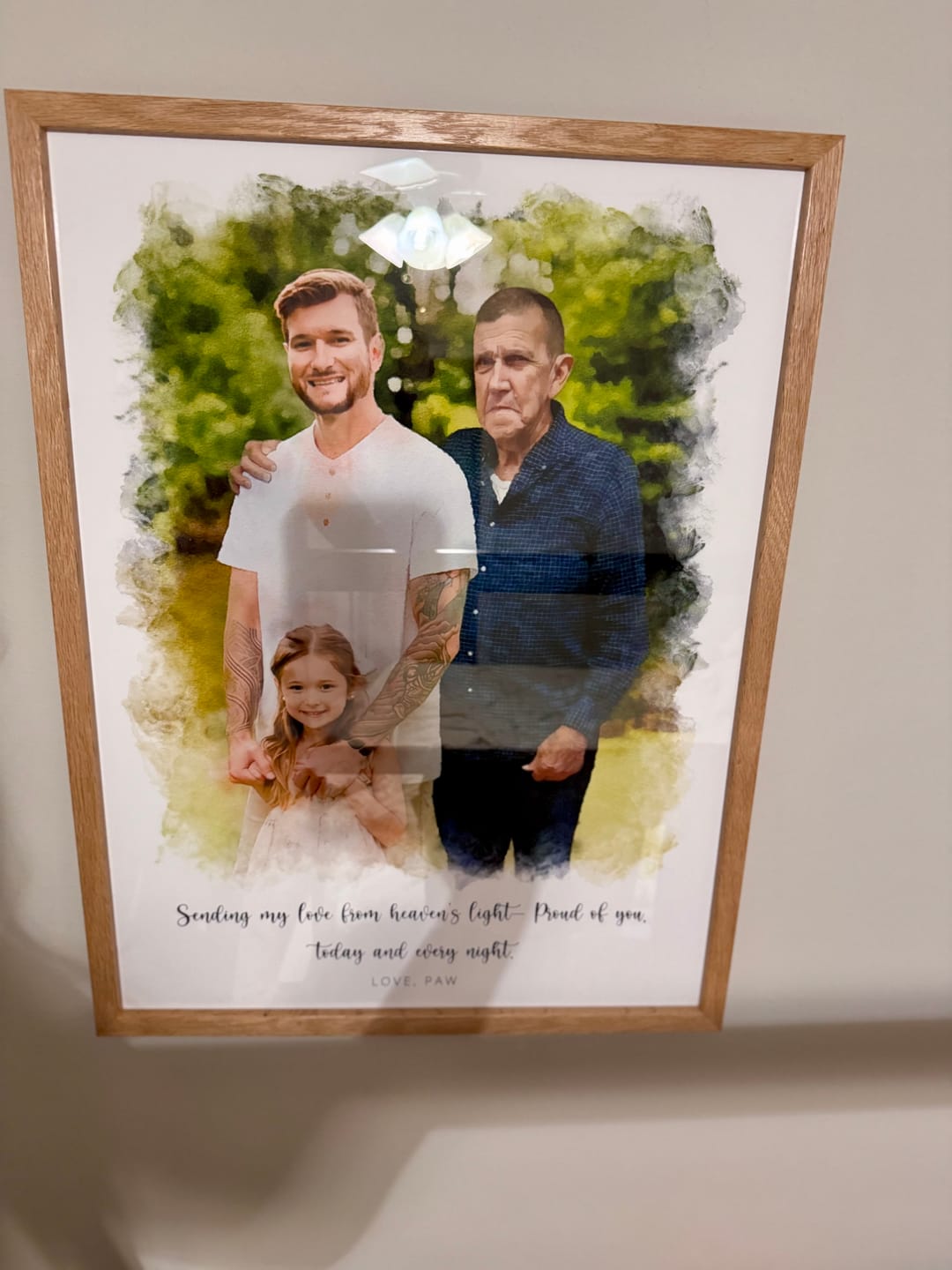 Customer photo review of Custom Memorial Portrait