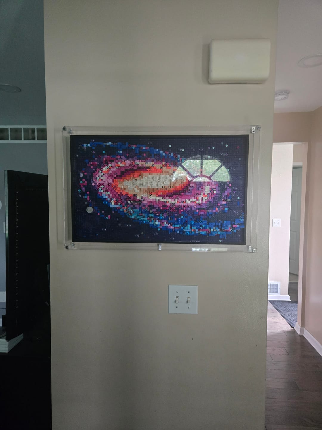 Customer photo review of Wall Mounted Display Case for LEGO® 31212 Art The Milky Way Galaxy