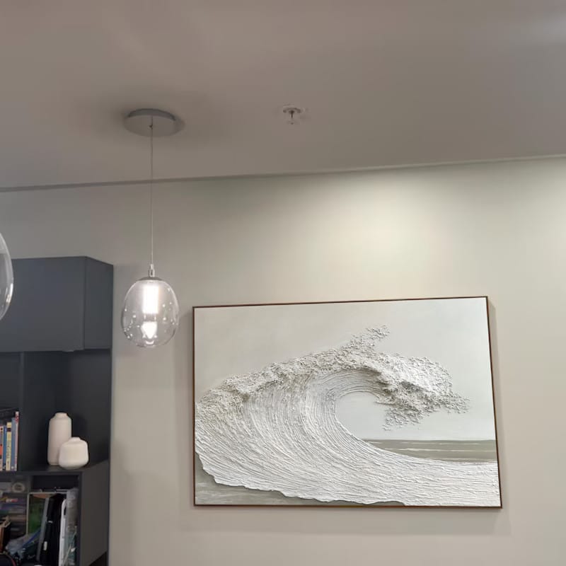 Customer photo review of Ocean And Sky Textured Painting Canvas #OS015