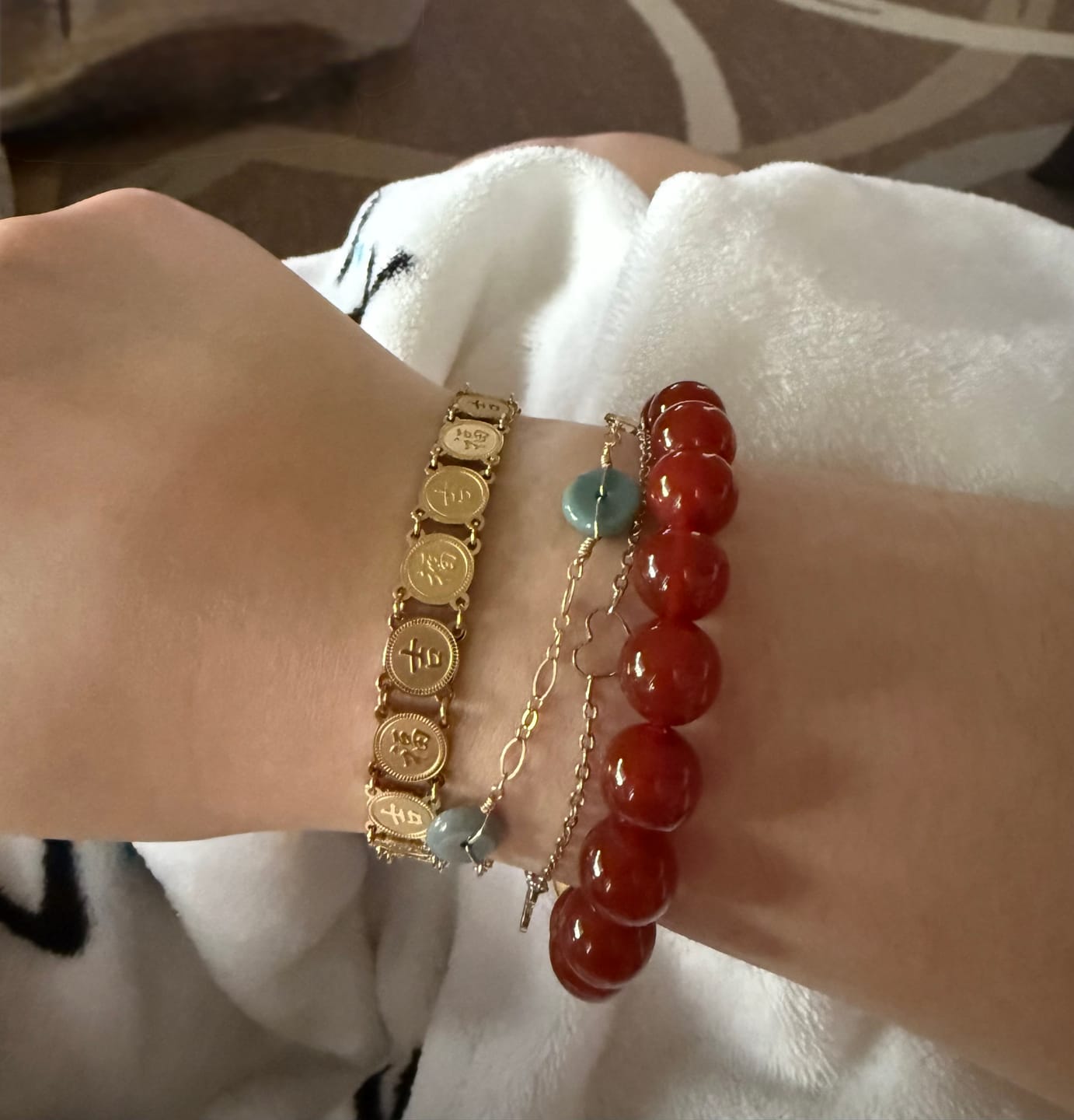 Customer photo review of Lucky Coin Bracelet