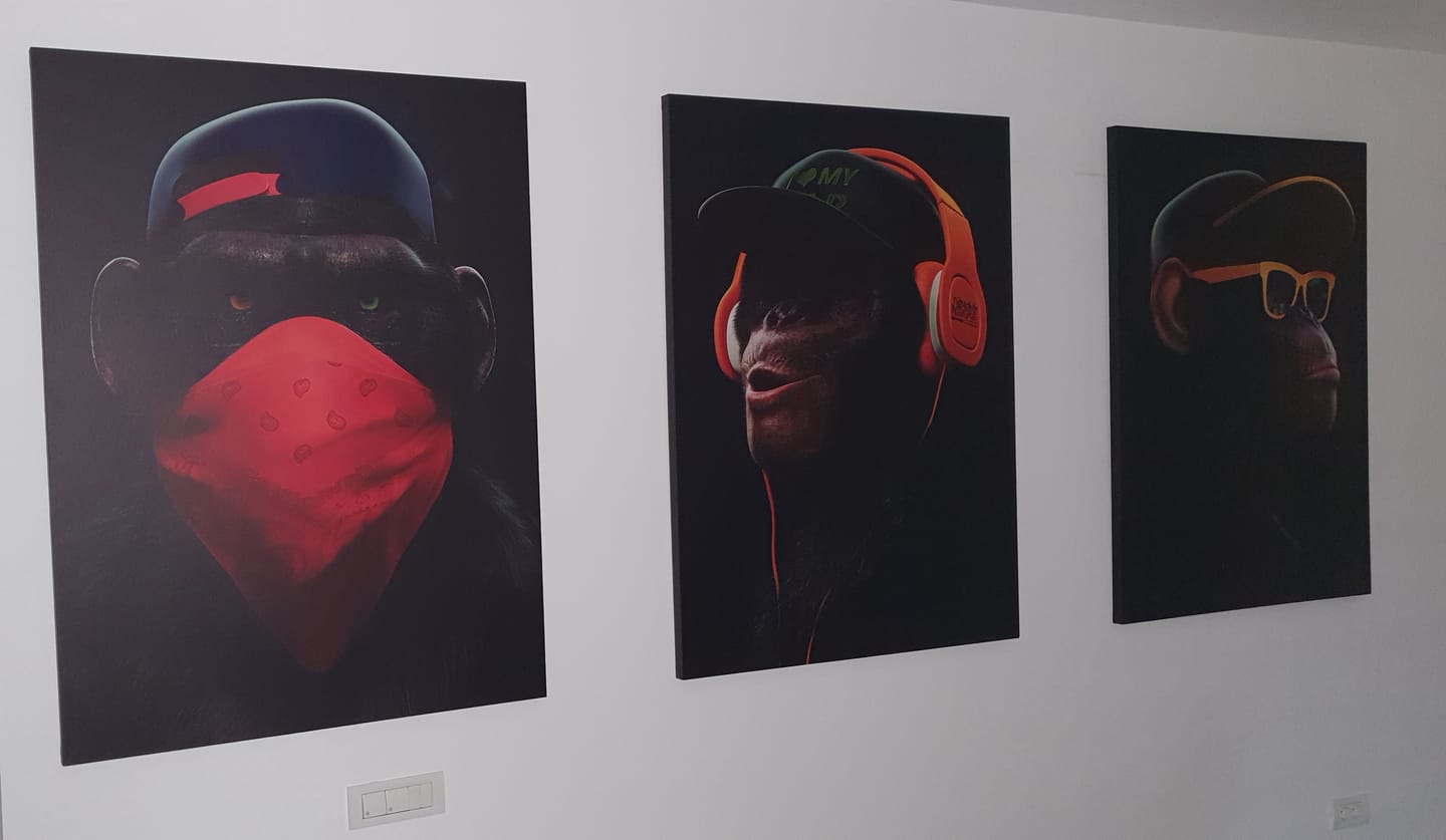 Customer photo review of Tablou Three wise swag 3 maimute înțelepte omerta legea tacerii motivatie cadoul perfect barbati prieteni decorare birou dormitor walldecor