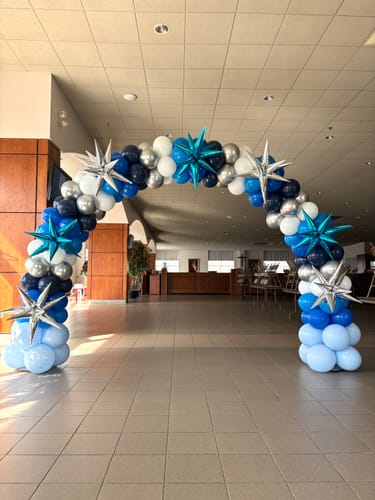 Customer photo review of 10x8 Ft Aluminum Balloon Arch Frame Wedding Arch Stand