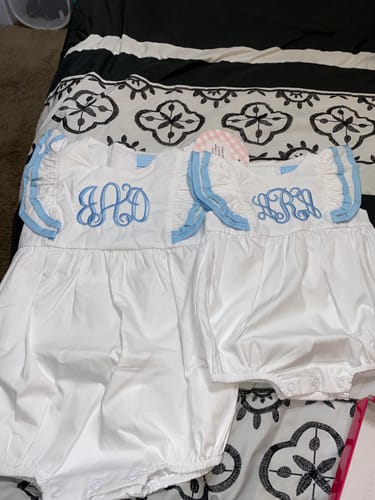 Customer photo review of White & Light Blue Alice Bubble