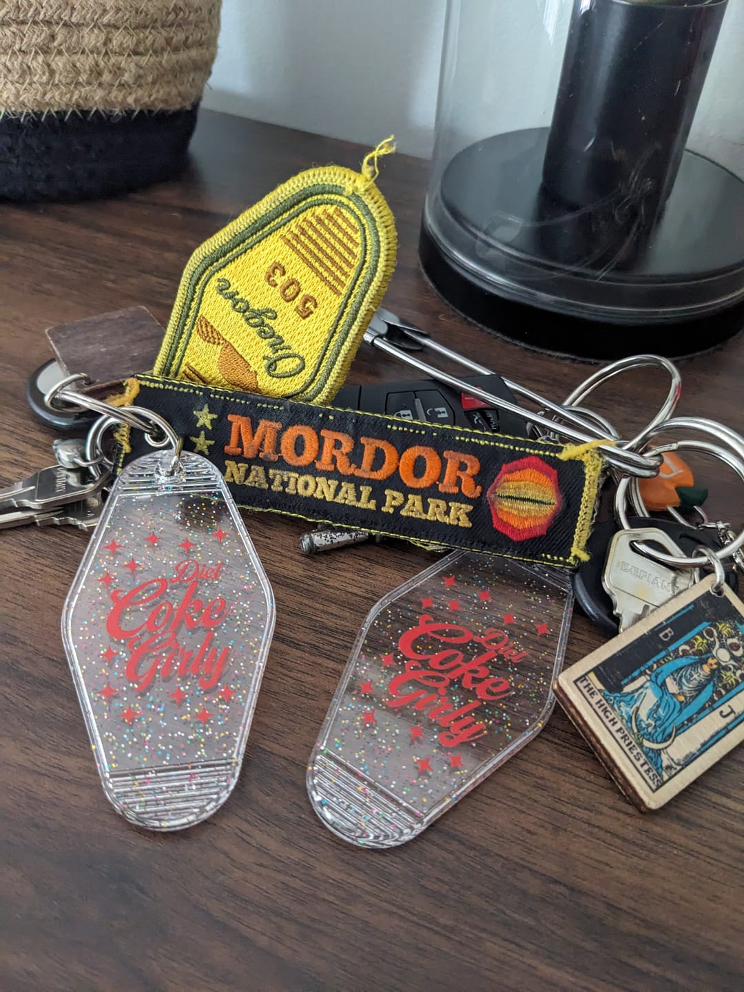 Customer photo review of Diet Coke Girly Motel Style Keychain
