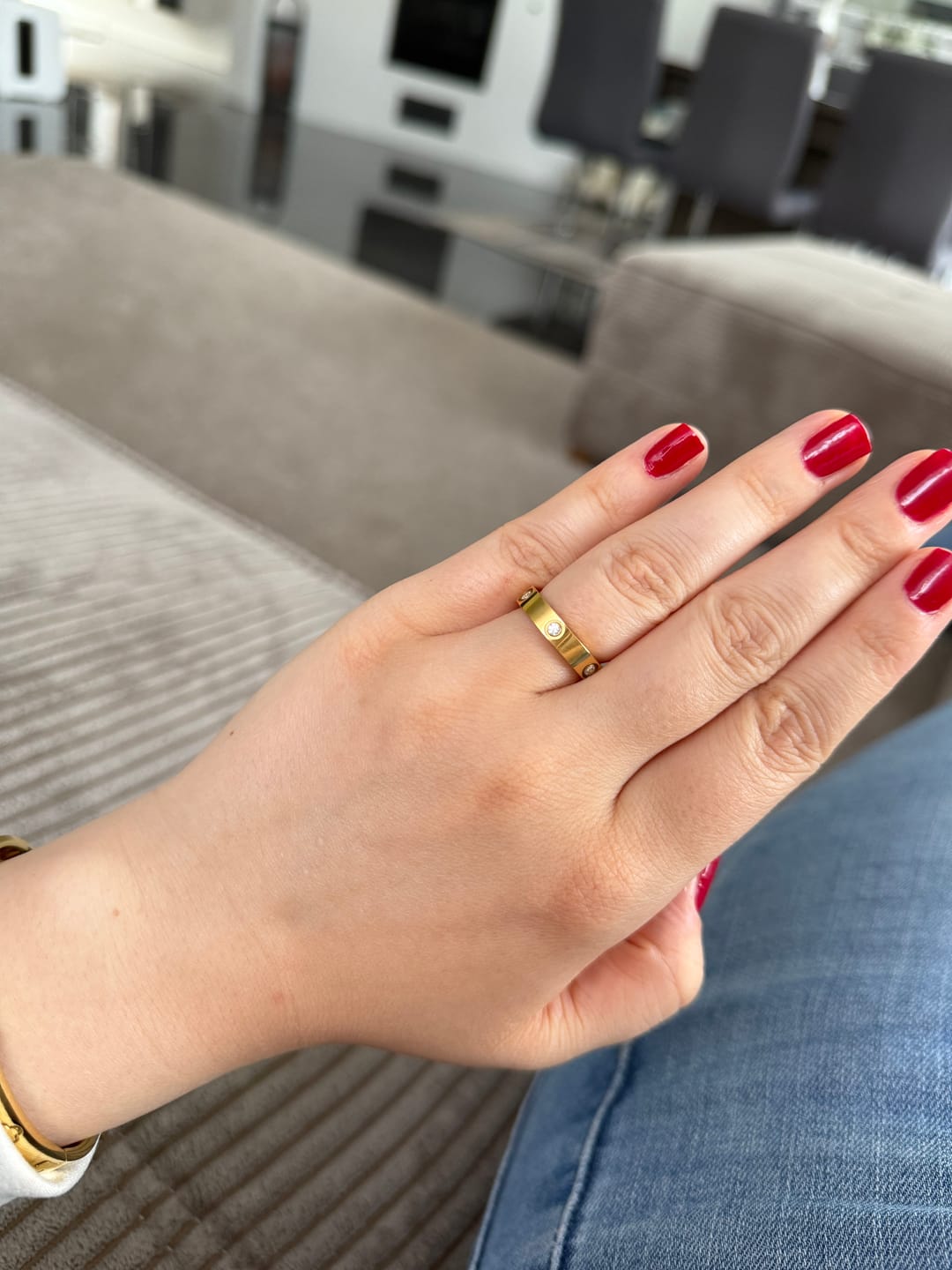Customer photo review of Arianna Ring | 18K vergoldet