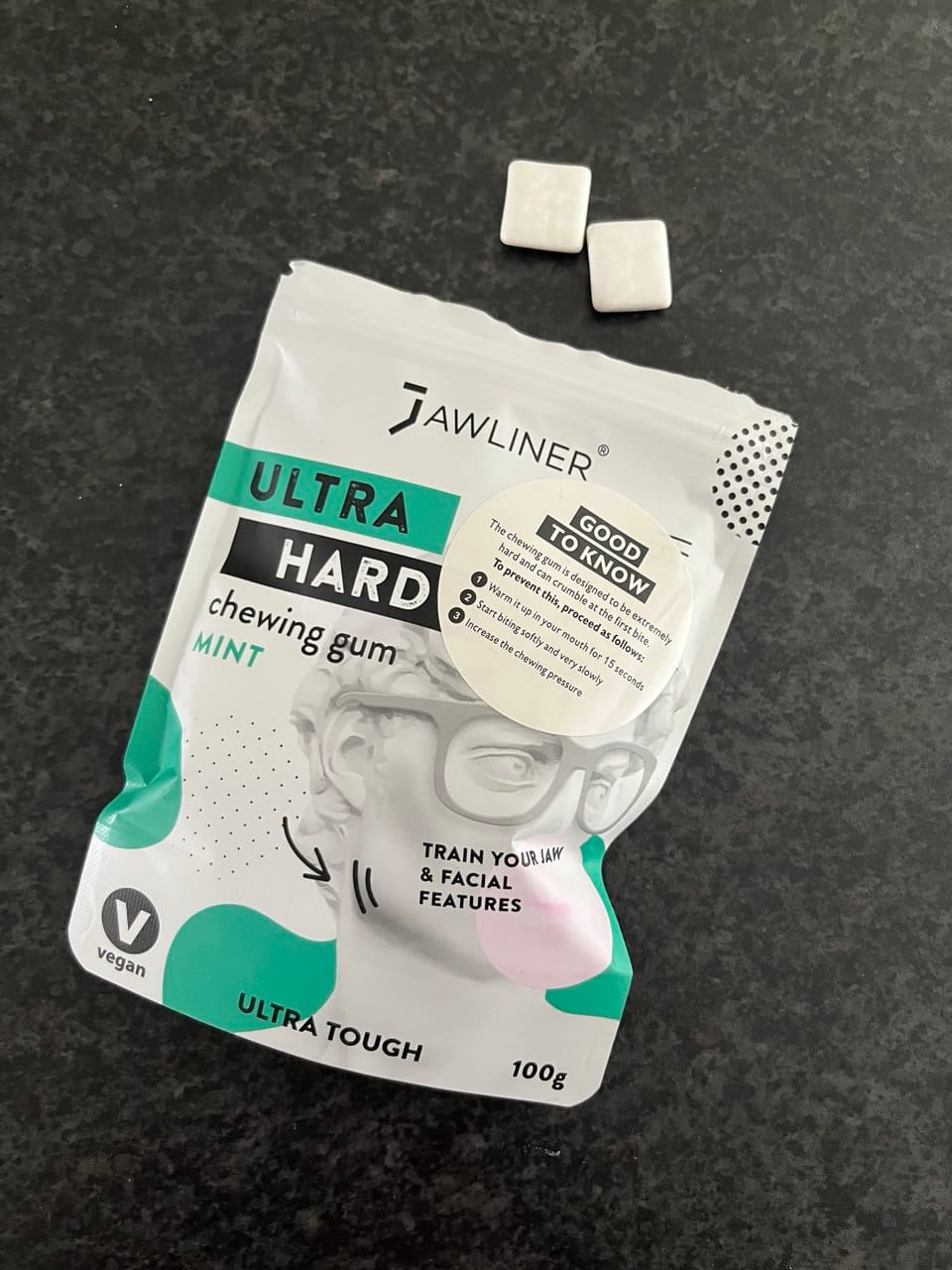 Customer photo review of JAWLINER® Fitness Kauwgom Mint