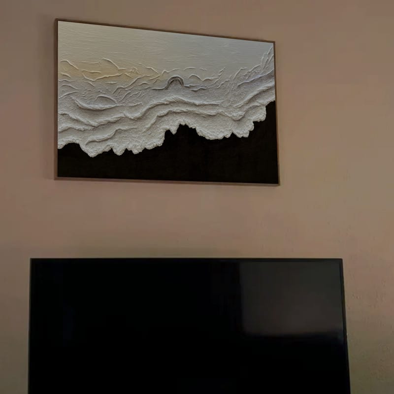 Customer photo review of Ocean And Sky Textured Painting Canvas #OS025