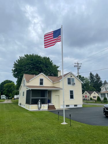 Customer photo review of Heavy Duty American Flag - Outdoor Nylon - Made In USA