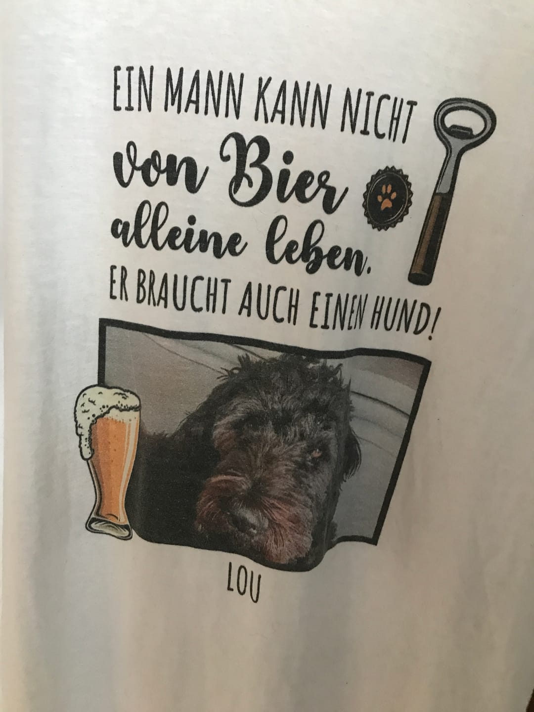 Customer photo review of Bier & Wuff - Individuelles T-Shirt