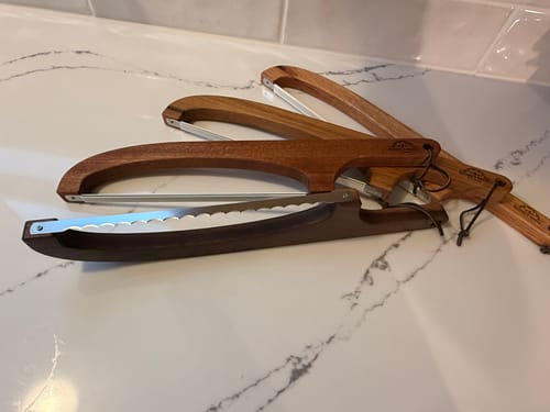 Customer photo review of 15.9X2.75" Bread Cutting Bow Knife 1 Acrylic Router Template