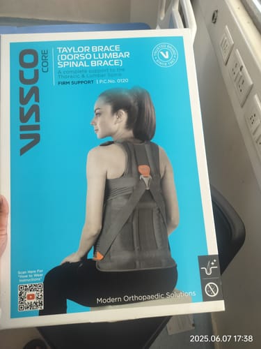 Customer photo review of Dorso Lumbar Spinal Brace (Taylor Brace) | Provides Firm Back Support to the Thoracic & Lumbar Spine (Grey)