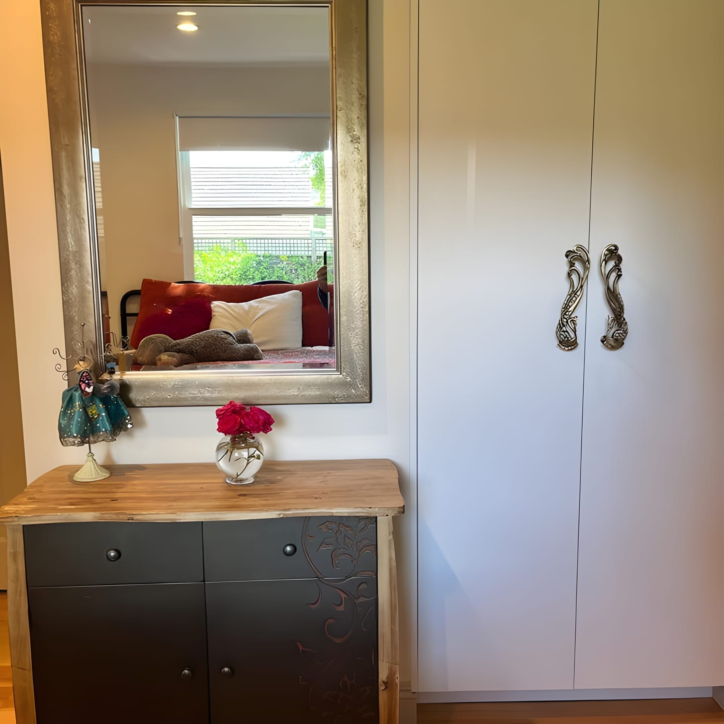 Customer photo review of Brass Peacock Door handle - Antique Brass