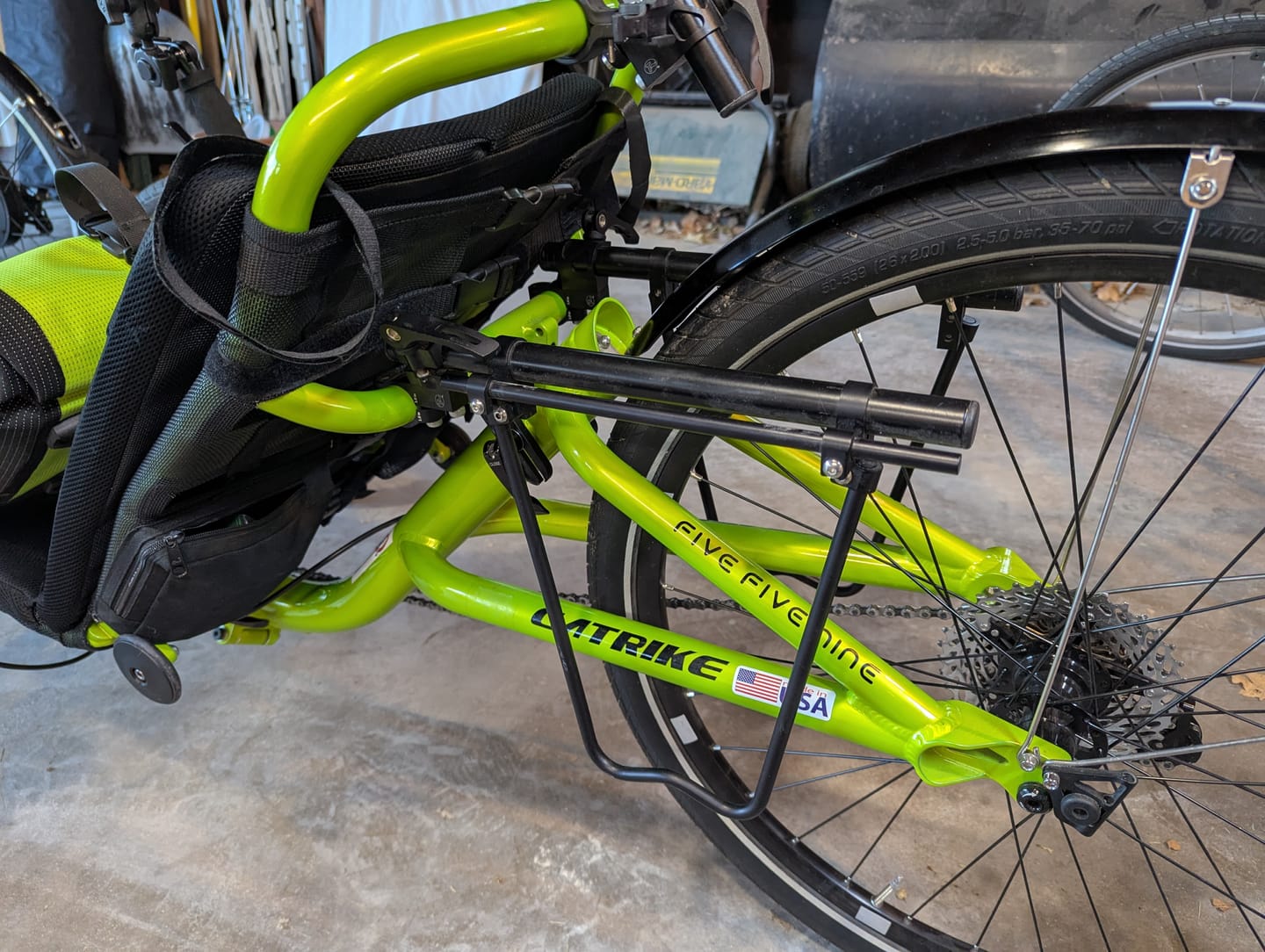 Customer photo review of Catrike Rear Rack (Reversible)