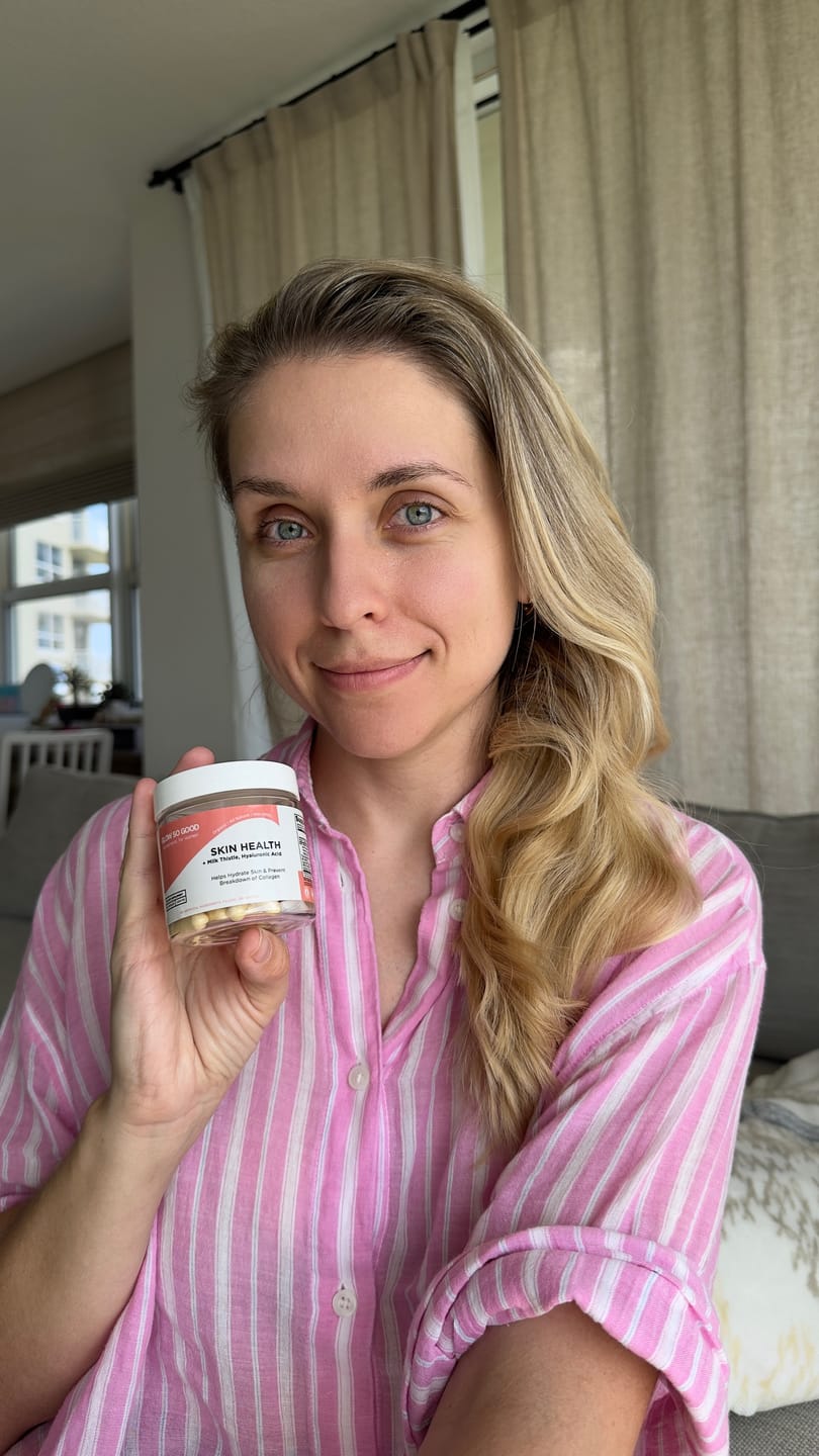Customer photo review of SKIN HEALTH  with Milk Thistle + Hyaluronic Acid
