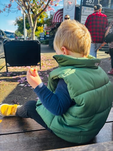 Customer photo review of Forest Green Children's Puffer Vest