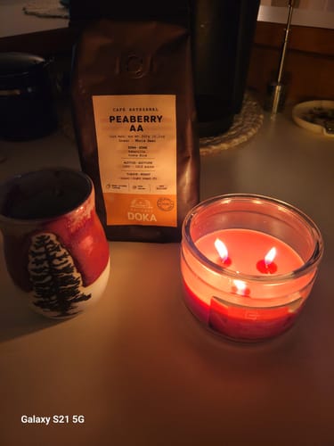 Customer photo review of Café Hacienda Doka Peaberry AA