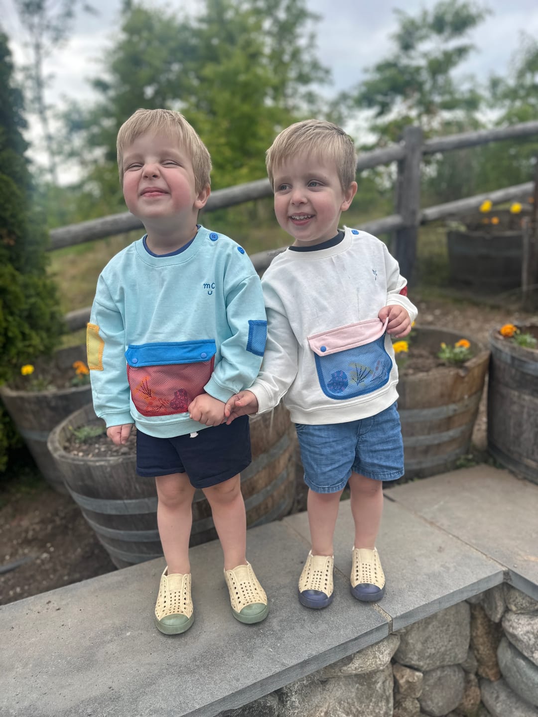 Customer photo review of Recycled Cotton Natural Pocket Kid Sweatshirt