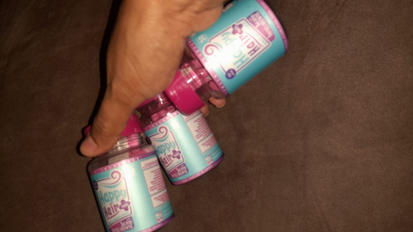 Customer photo review of Happy Hair 3 Potes