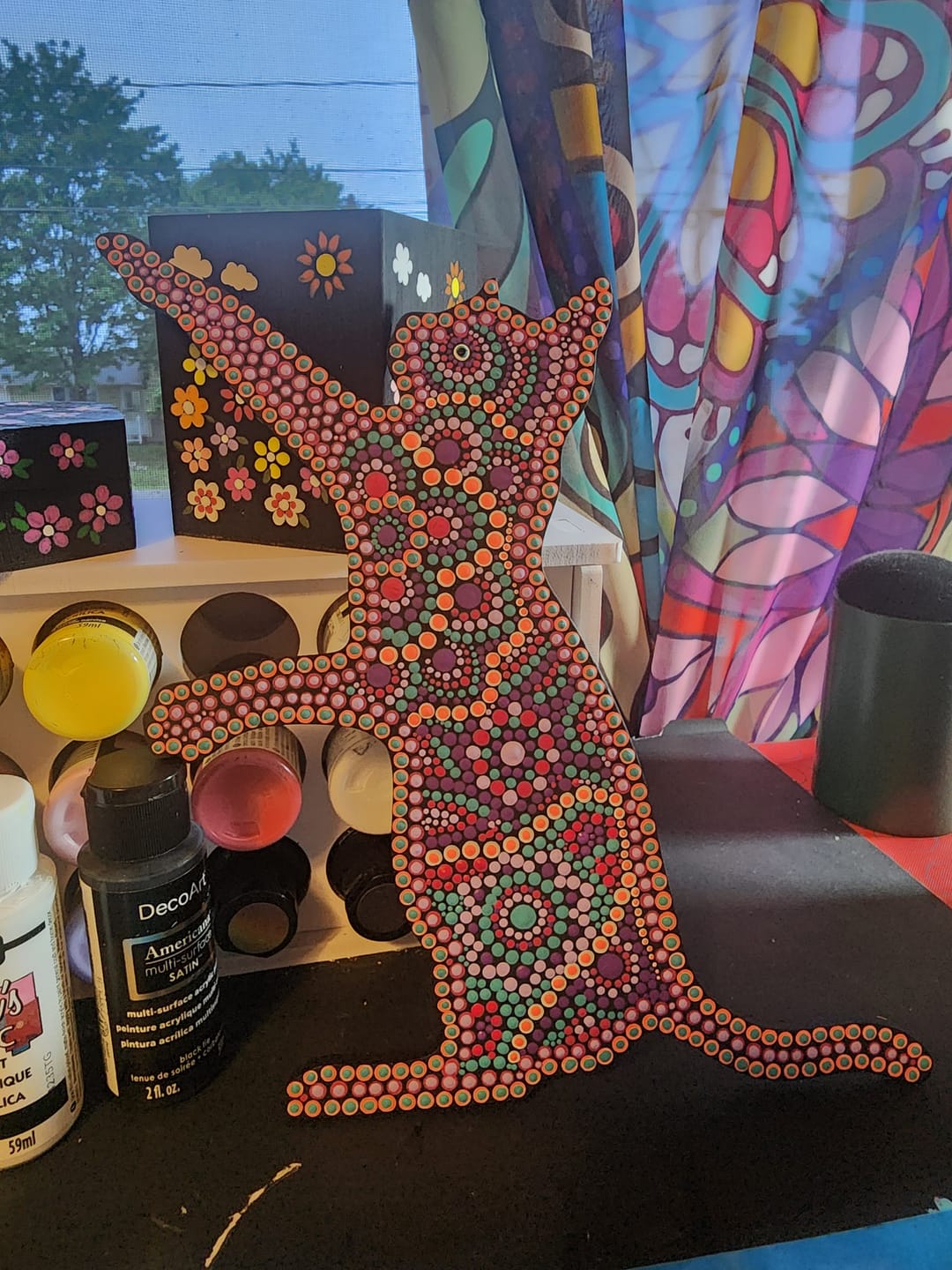 Customer photo review of Unfinished Wood Playing Cat Shape - Craft - up to 46"