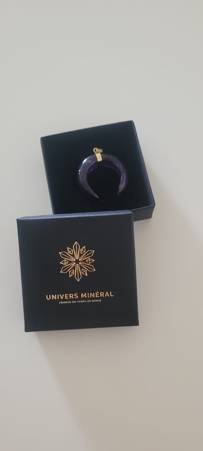 Customer photo review of Pendentif Améthyste Lune