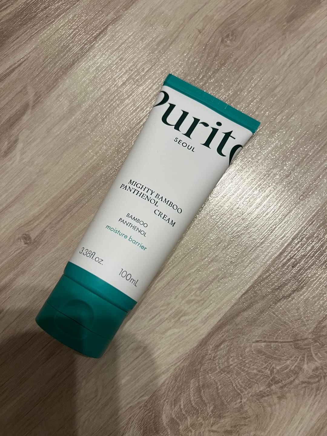 Customer photo review of Krēms sejai ar pantenolu PURITO Mighty Bamboo Panthenol Cream
