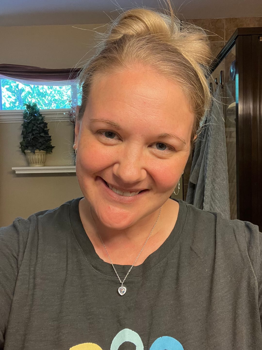 Customer photo review of Dainty Heart Cremation Pendant