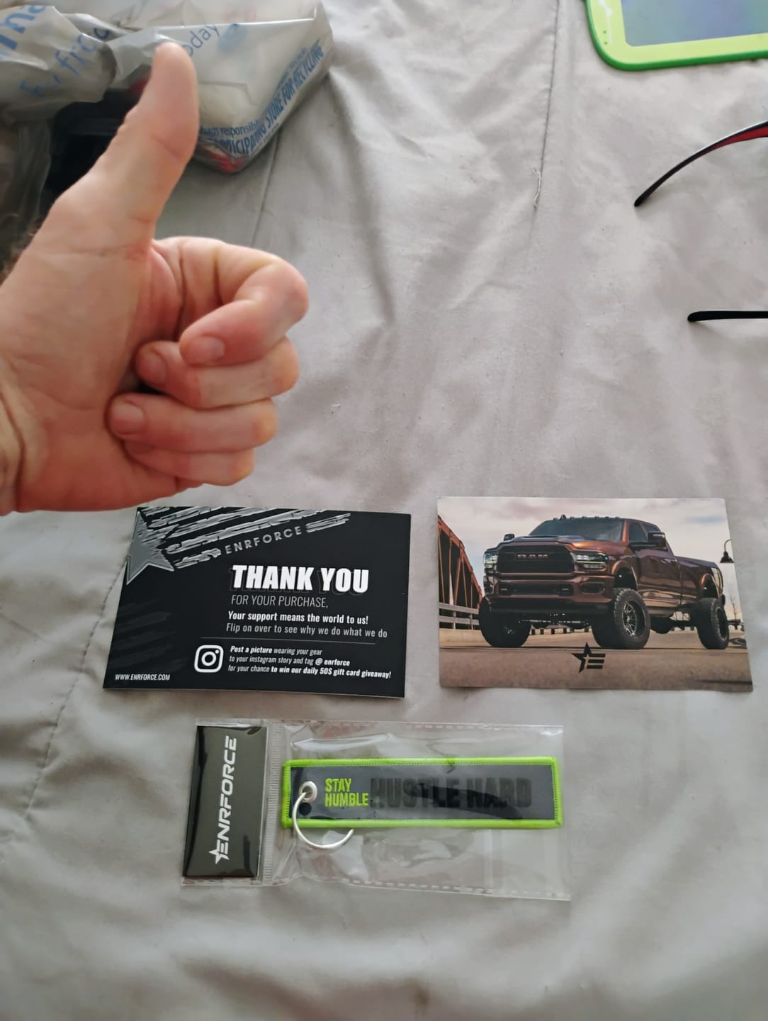 Customer photo review of Hustle Hard Jet Tag