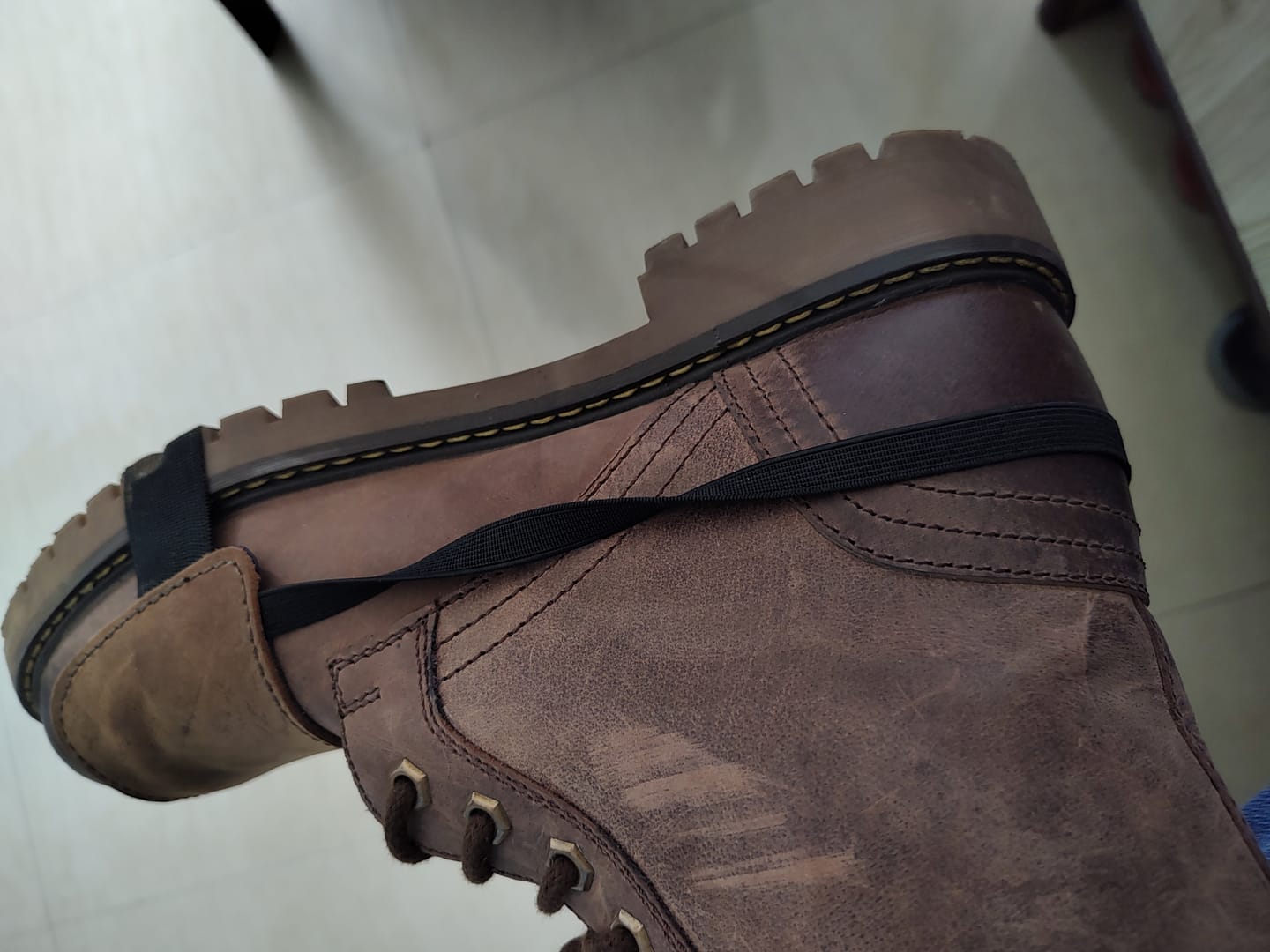 Customer photo review of boots derby rusty wrangler