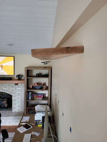 Customer photo review of Maple Floating Shelves