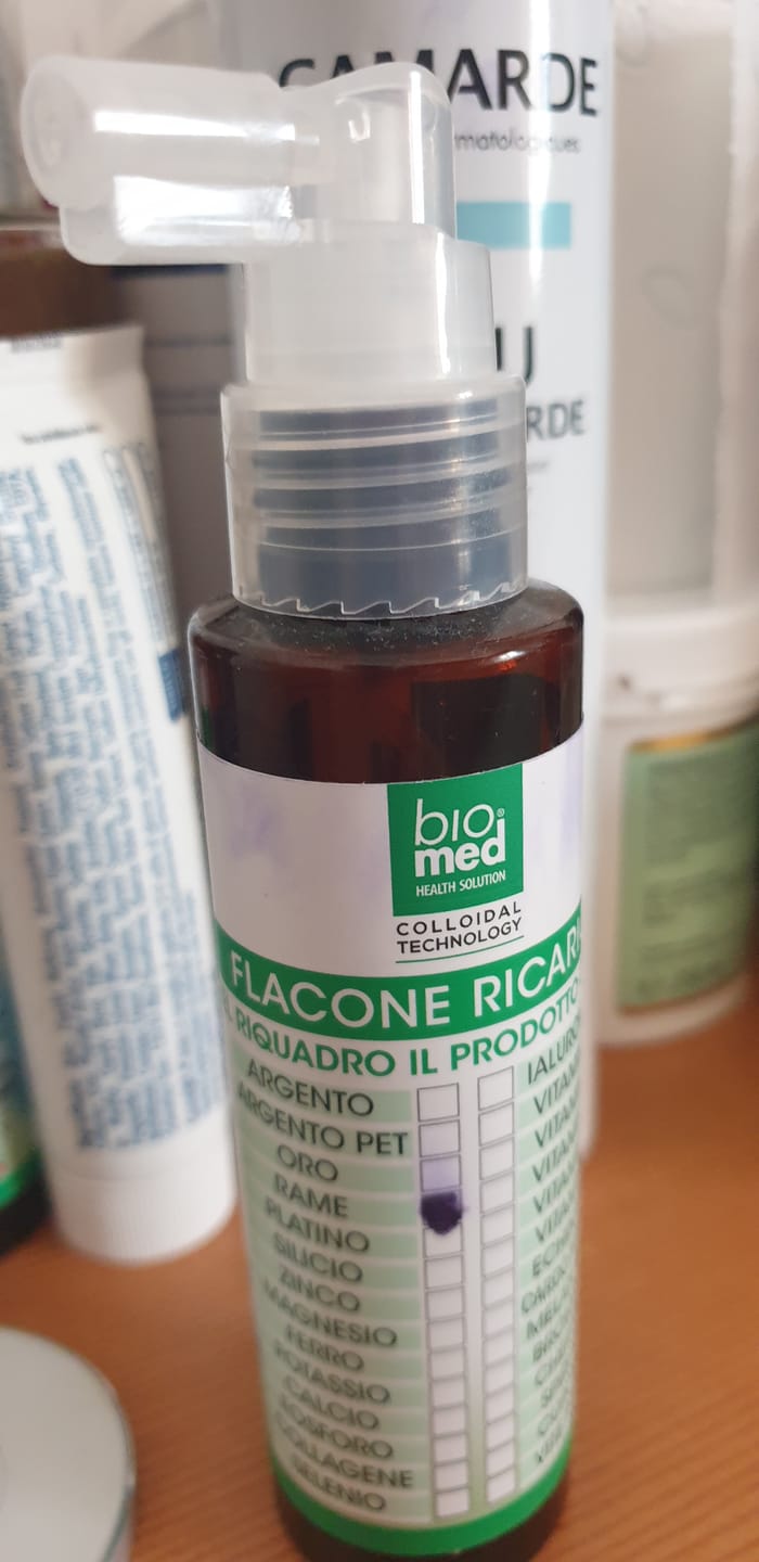 Customer photo review of RAME COLLOIDALE SPRAY ULTRA CONCENTRATO ATTIVO BIOMED - 500 ml. - 25 ppm