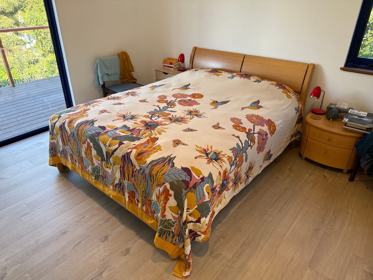 Customer photo review of Multi-layer Cotton Flower Jacquard Bedcover Sofa Blanket