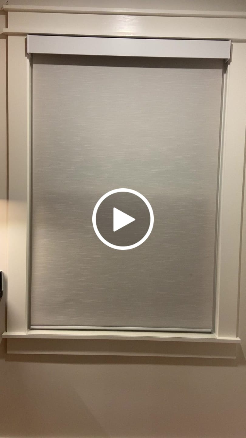 Customer video review of SmartWings Motorized Light Filtering Roller Shades 70% Blackout Essential