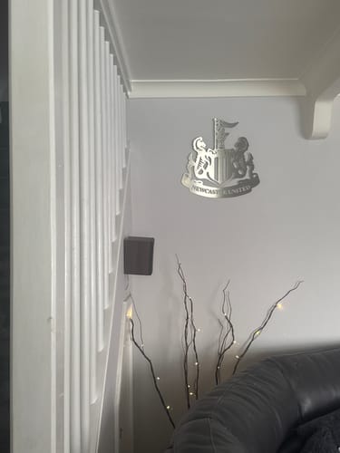 Customer photo review of Newcastle United F.C. Crest Metal Wall Art