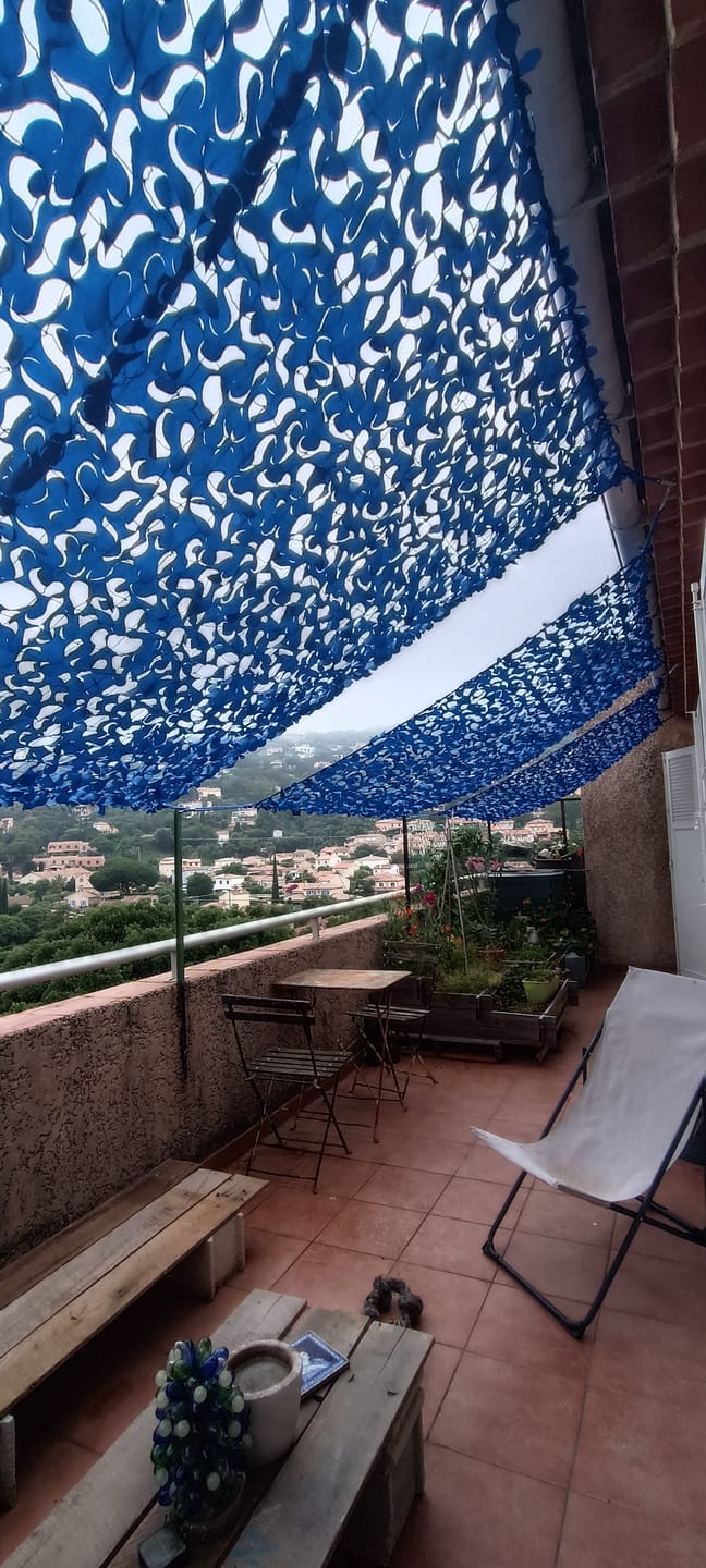 Customer photo review of Filet de camouflage renforcé bleu