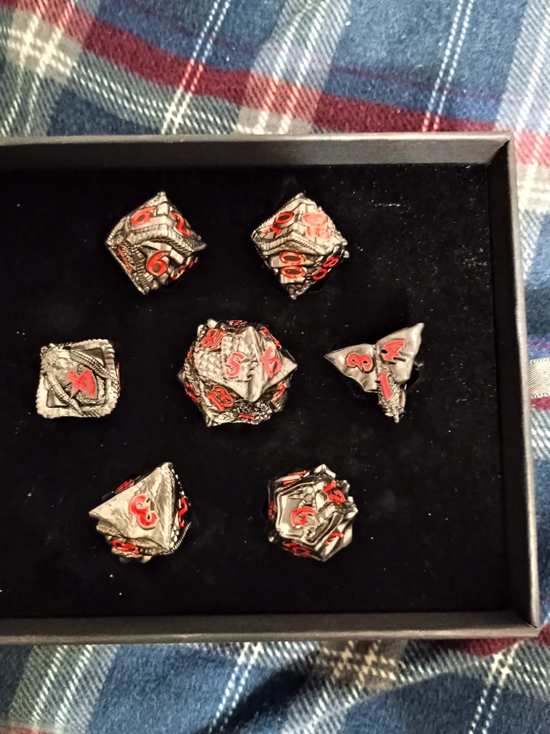 Customer photo review of Mystery Metal Dice Set Subscription