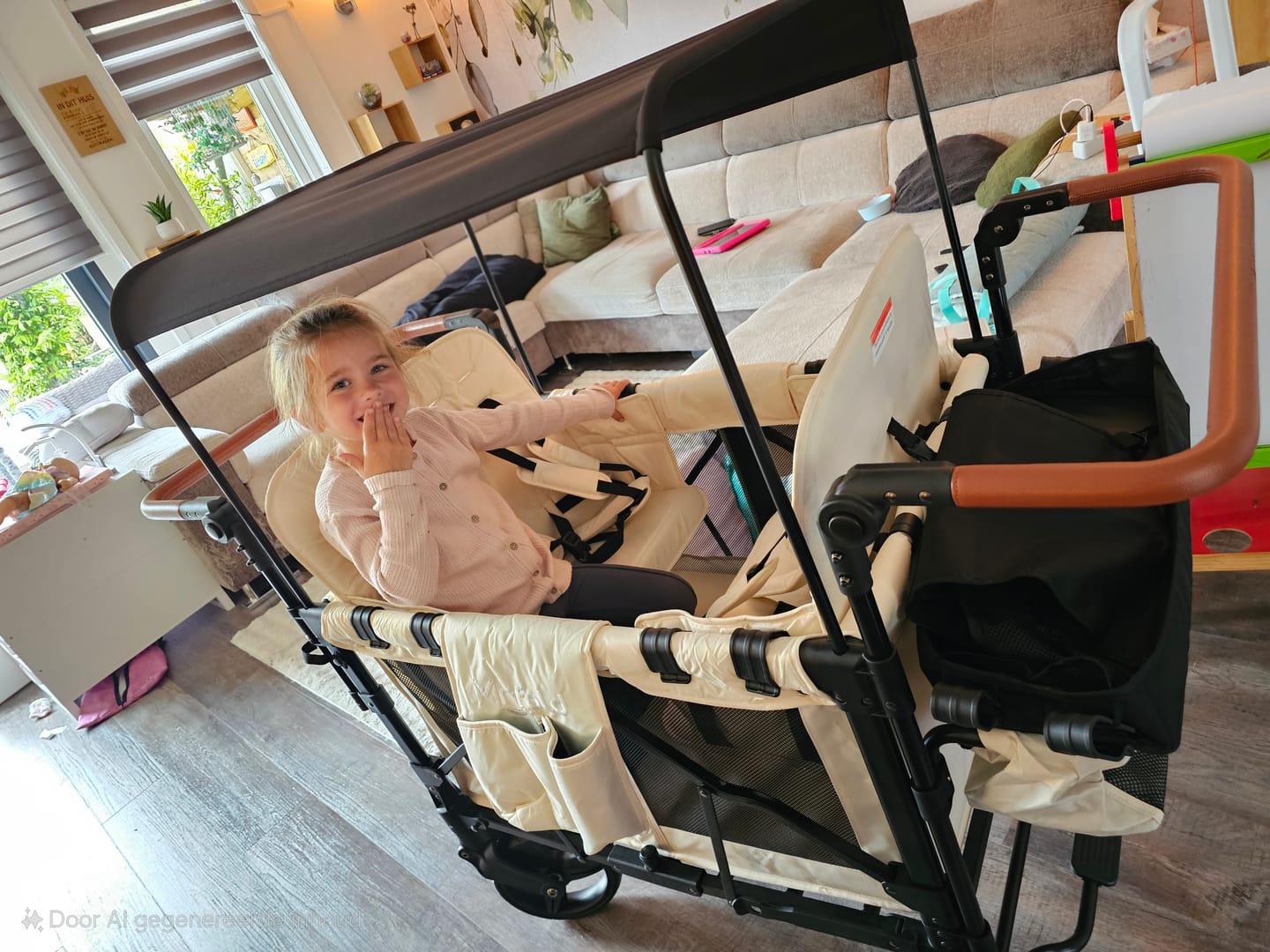 Customer photo review of P-Series Luxe 4-zits kinderkar