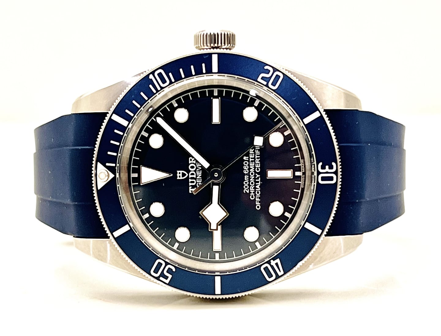 Customer photo review of Integrated Rubber Strap For Tudor Black Bay 58 - Blue