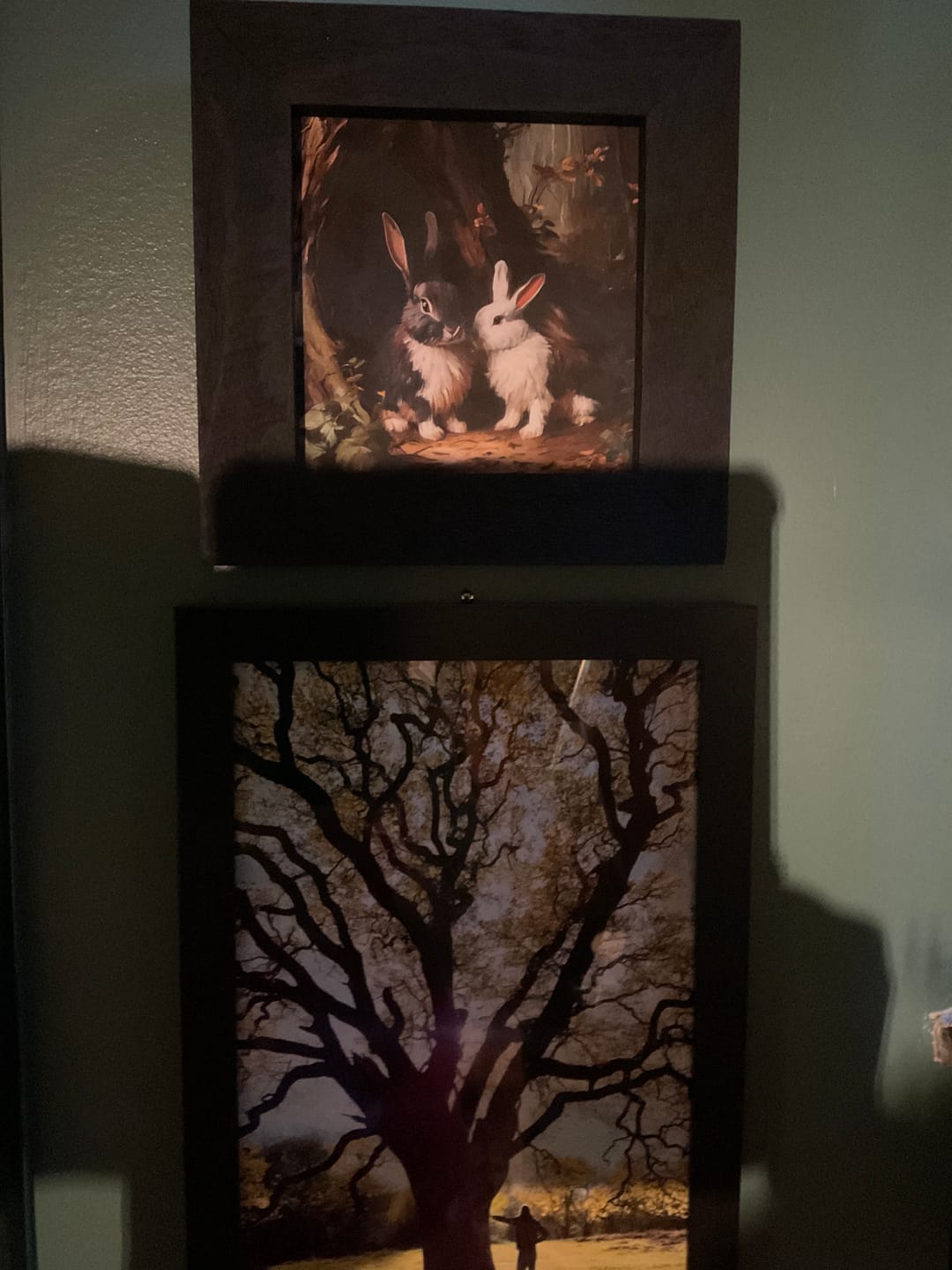 Customer photo review of Bunnies in a forest - Framed art