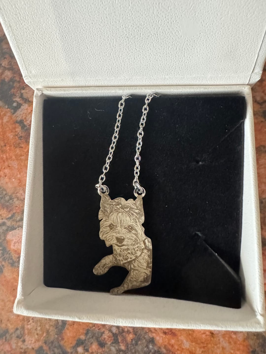 Customer photo review of LOANYA Collar o Colgante Personalizado para Mascota