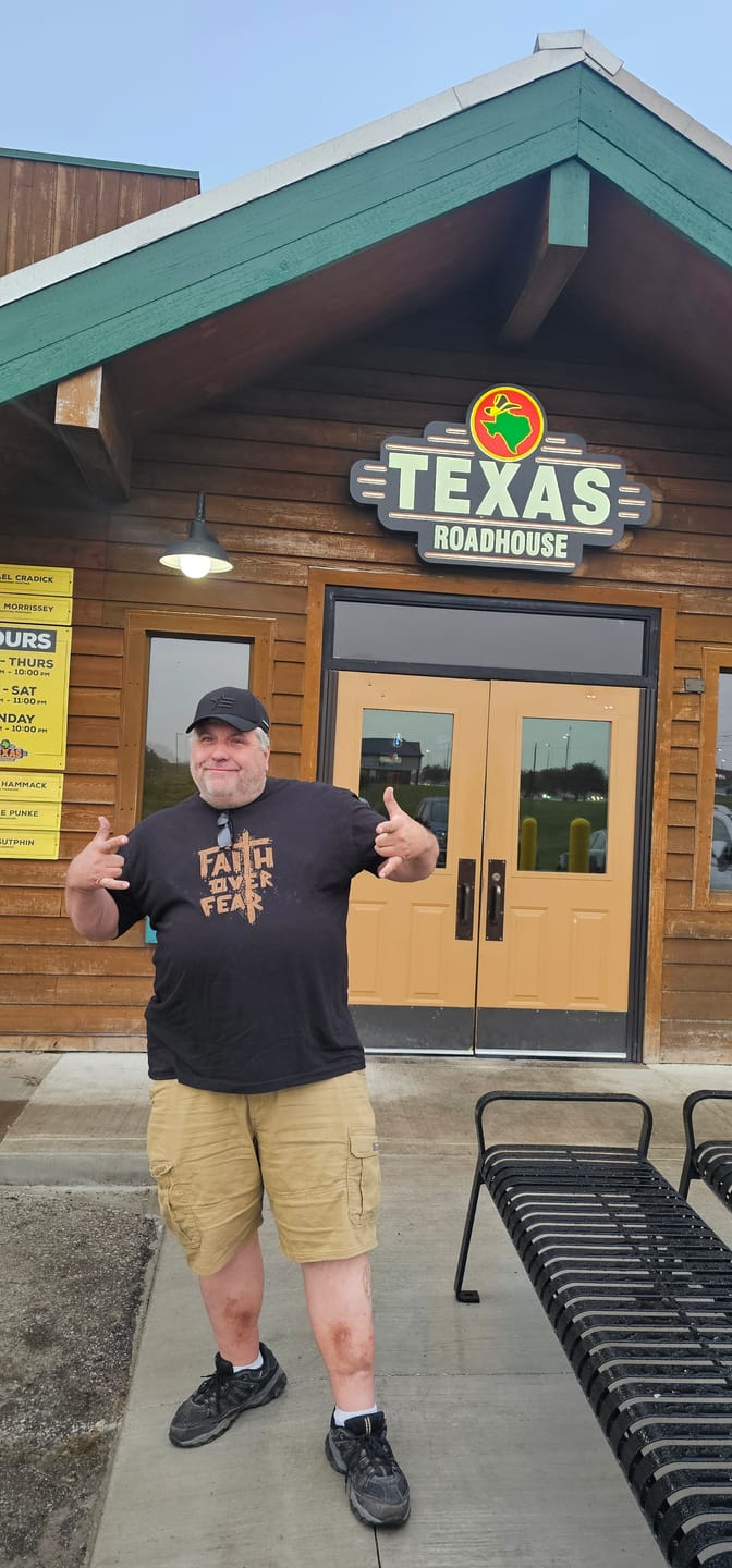 Customer photo review of Faith Over Fear Tee