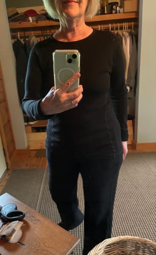 Customer photo review of Hannah Long Sleeve Top - Black