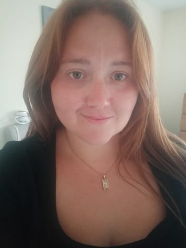 Customer photo review of The Moon - Tarot card Dainty 18k Necklace with Silver Enamel