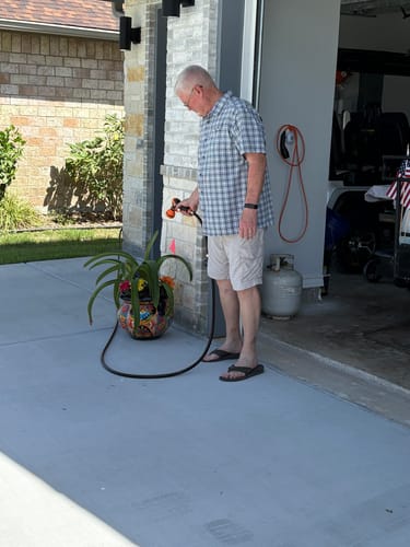 Customer photo review of Retractable Garden Hose Reel-5/8in-90ft