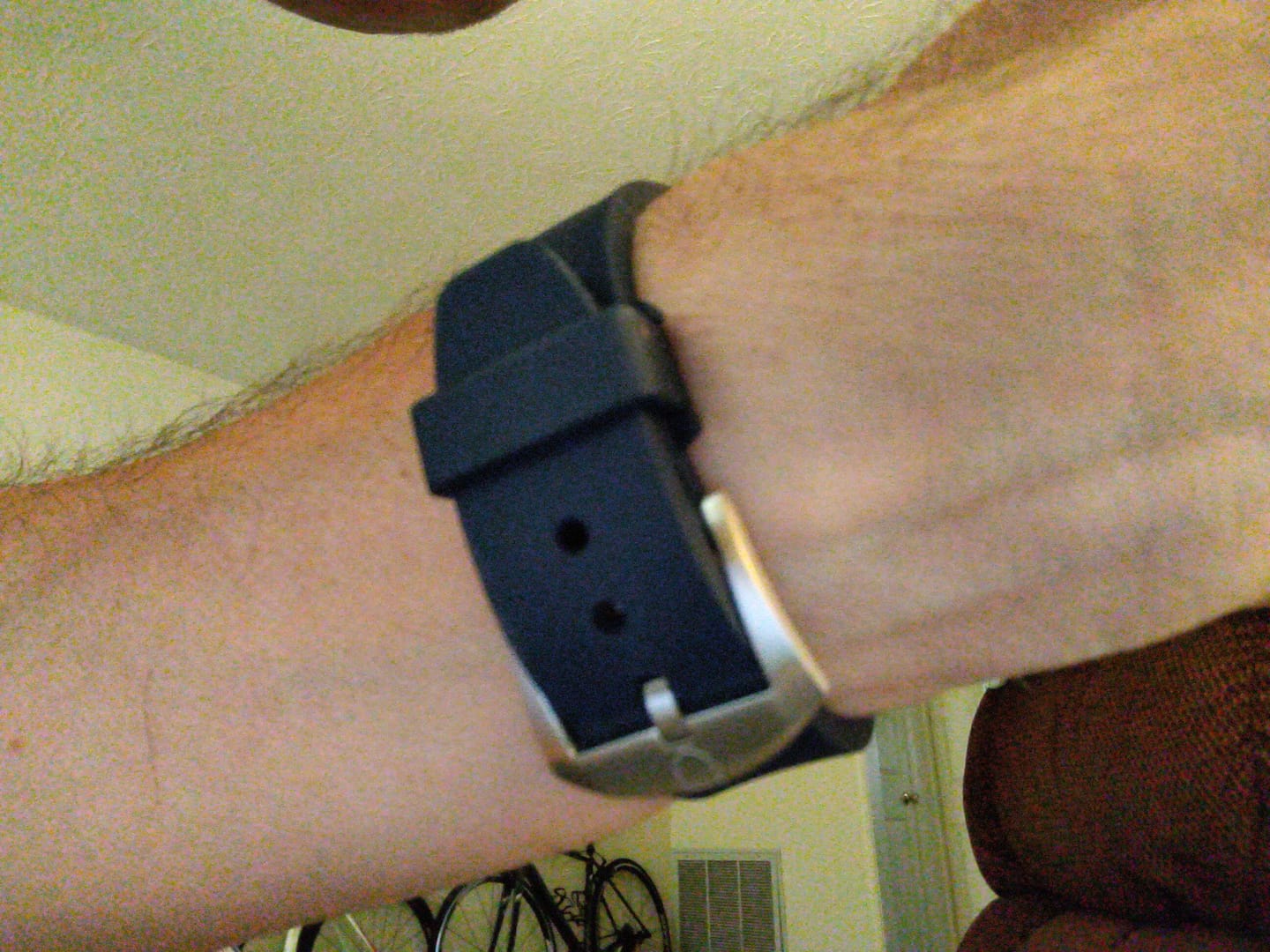 Customer photo review of Integrated Rubber Strap For Tudor Black Bay 58 - Blue
