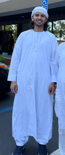 Customer photo review of Classic White Thobe