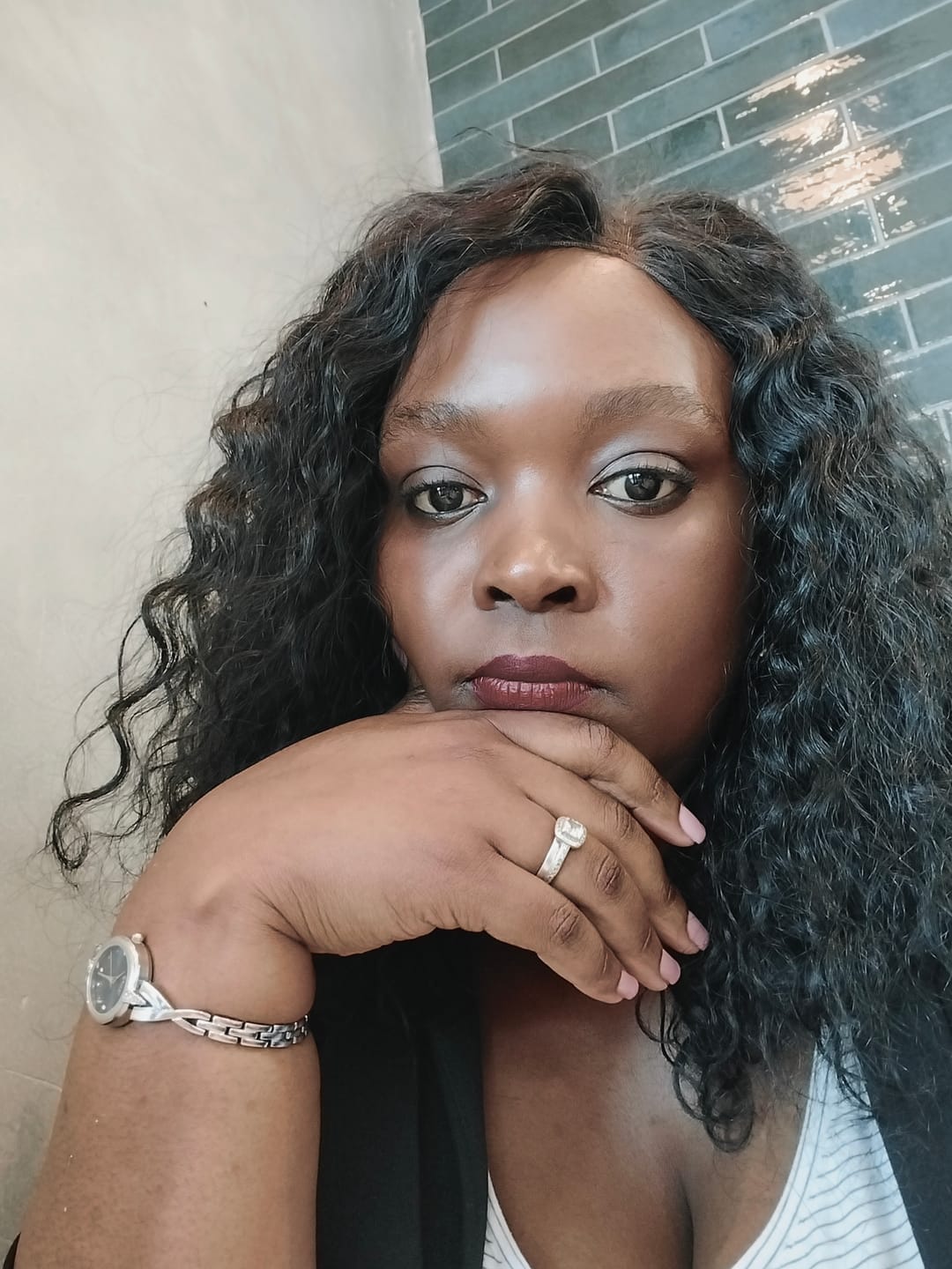 Customer photo review of Double Drawn Glueless Burmese Natural Weave 14 Inch