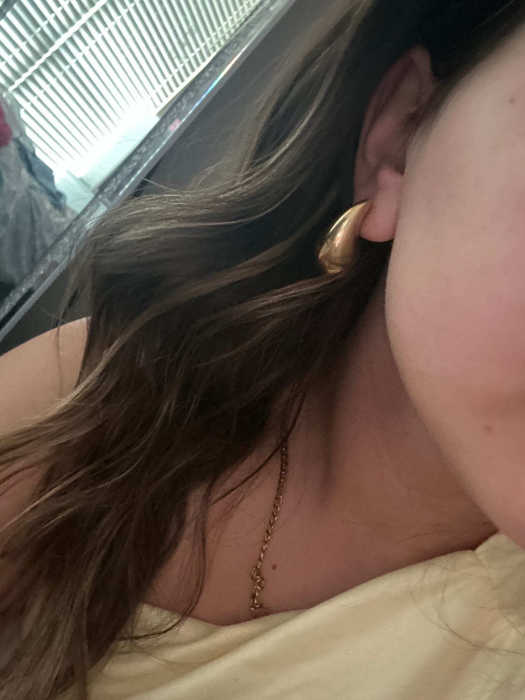 Customer photo review of Drop Stud Earrings